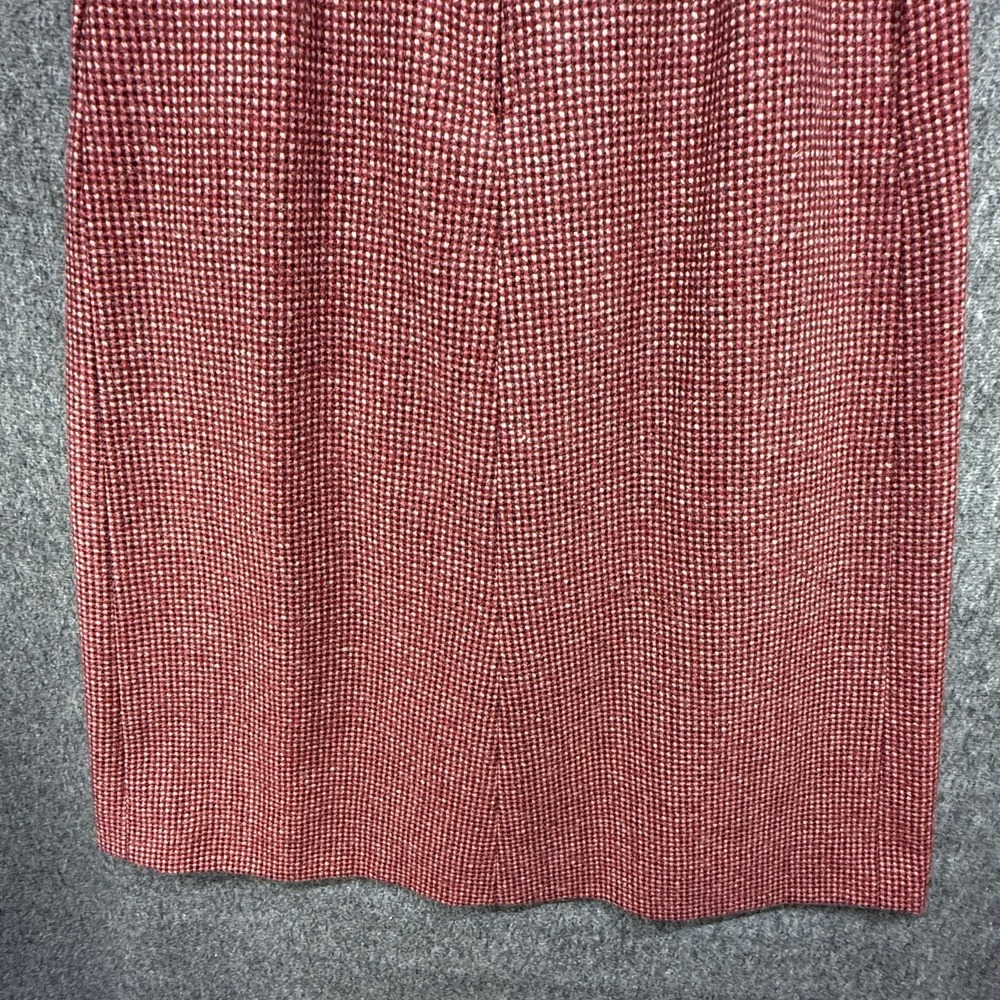 Guy Laroche Diffusion Skirt Womens 36 Red Tweed A-Line Midi Lined Made in France - Picture 13 of 16